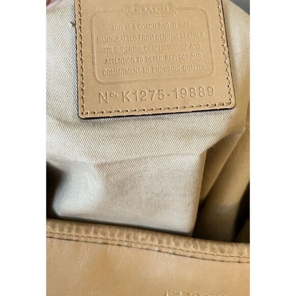 Coach Legacy Tassel Shoulder Bag 19889 Beige Tan Leather Large Tote Vintage - Picture 11 of 13